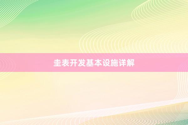 圭表开发基本设施详解